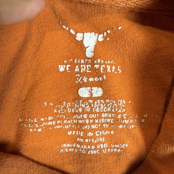 Authentic Apparel Texas Longhorns Hoodie Womens Small Orange Drawstring Pullover - Picture 8 of 12